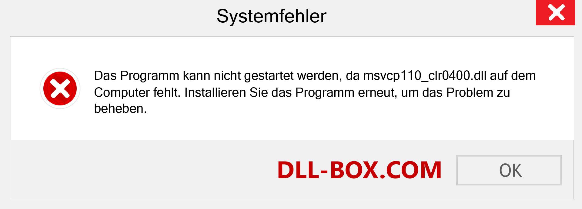 msvcp110_clr0400.dll-Datei fehlt?. Download für Windows 7, 8, 10 - Fix msvcp110_clr0400 dll Missing Error unter Windows, Fotos, Bildern